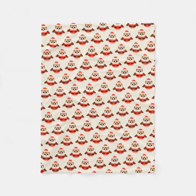Couverture Polaire Père Noël Owl Fleece Blanket (Devant)
