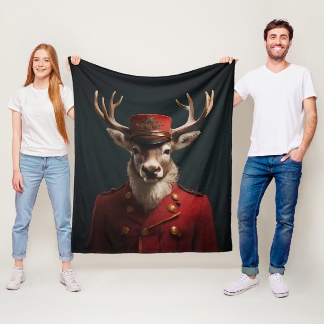 Couverture Polaire Père Noël Reindeer (En situation)