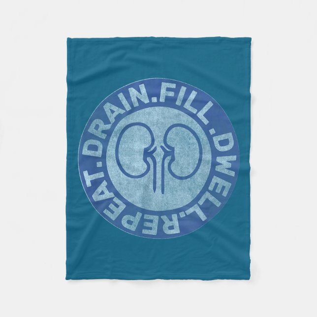 Couverture Polaire Peritoneal Dialysis Nurse Funny Quote - Black, Uni (Devant)