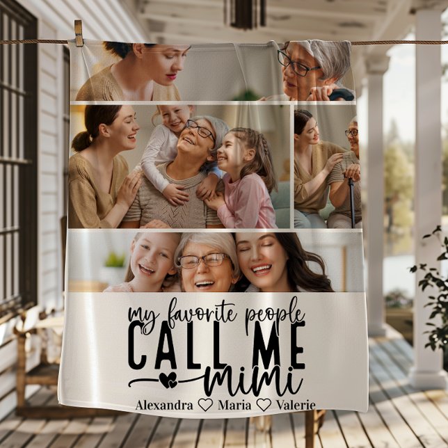 Couverture Polaire Peronalized 4 Photo Mimi Gift (Créateur téléchargé)