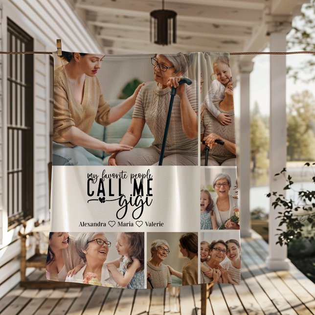Couverture Polaire Peronalized 6 Photo Gigi Gift (Créateur téléchargé)