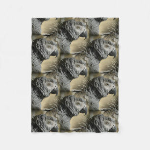 Couverture Polaire Perroquet de gris africain du Congo avec les