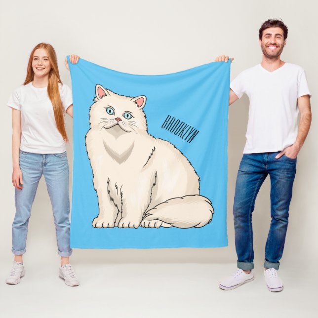 Couverture Polaire Persian cat (En situation)