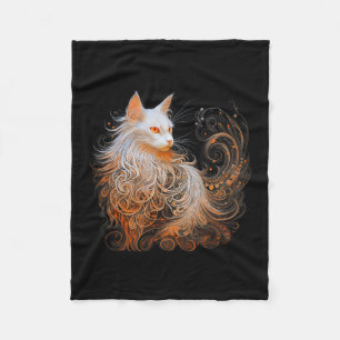 Couverture Polaire Persiens orange Chat Long Cheveux mignon Kitten Lo