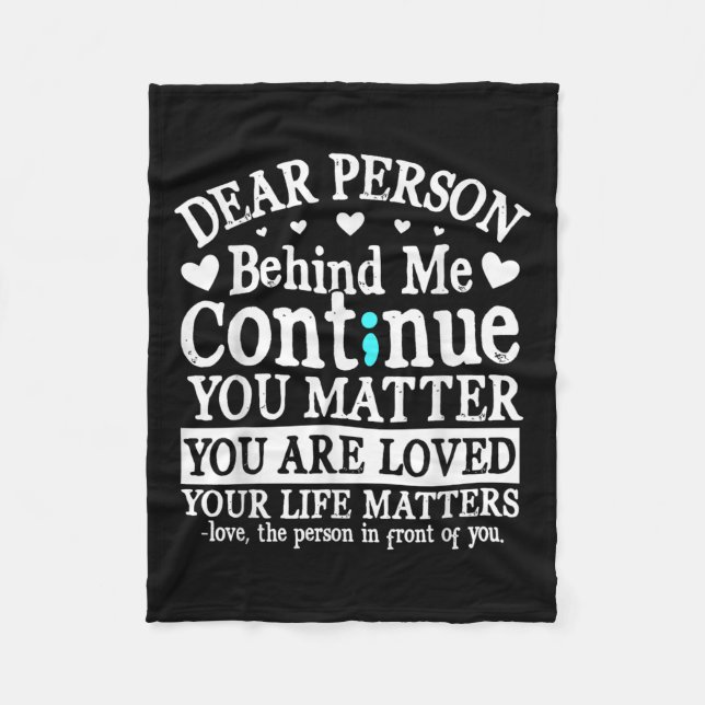 Couverture Polaire Person Behind Me Suicide Prevention &amp; Depressi (Devant)