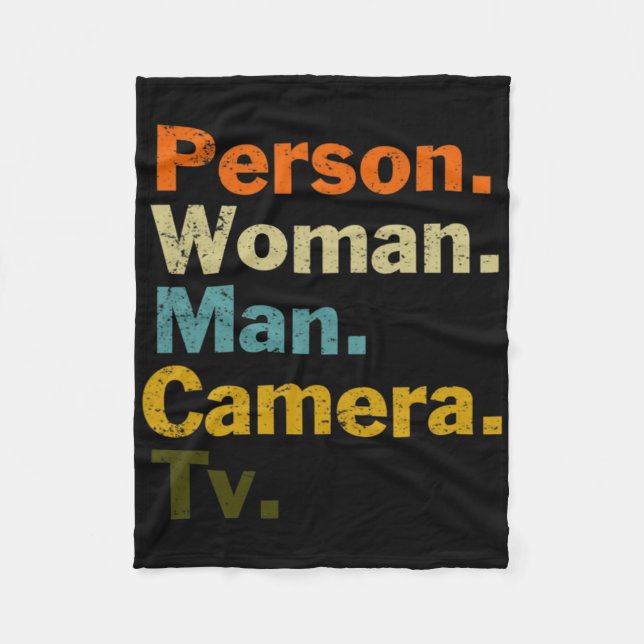 Couverture Polaire Person Woman Man Camera Tv Cognitive Test Shirt Tr (Devant)
