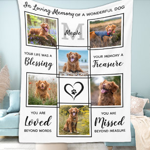 Couverture Polaire Personalisé Pet Perte Garder Pet Dog Memorial