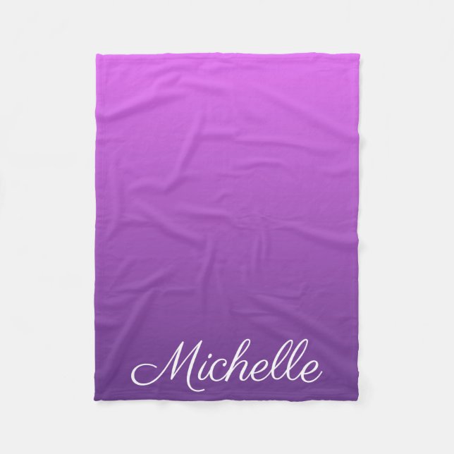 Couverture Polaire Personalisé violet ombre (Devant)