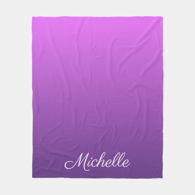 Couverture Polaire Personalisé violet ombre (Devant)