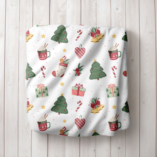 Couverture Polaire Personalized Cozy Christmas Tree Fleece Blanket (Créateur téléchargé)