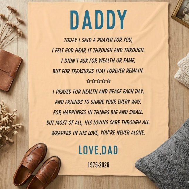 Couverture Polaire Personalized Dad Blanket | Custom Father’s Day (Personalized Best Father’s Day | Custom daddy Fleece Blanket)