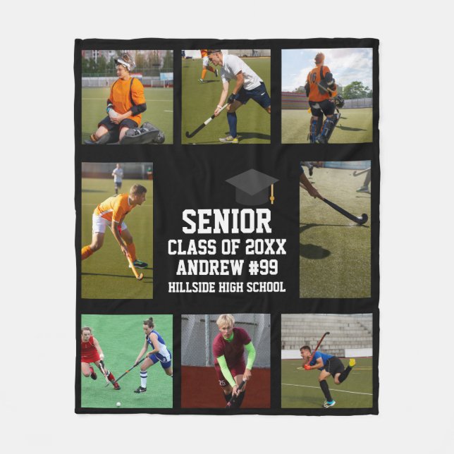 Couverture Polaire Personalized Field Hockey Senior Night Graduation  (Devant)