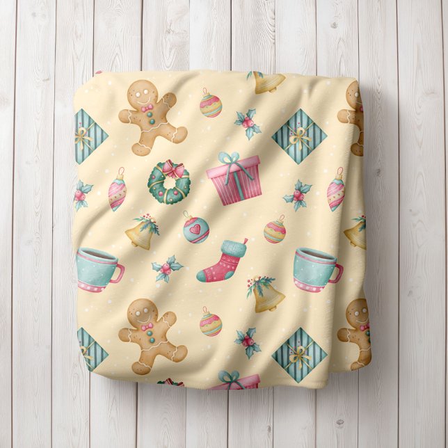 Couverture Polaire Personalized Gingerbread Christmas Fleece Blanket (Créateur téléchargé)