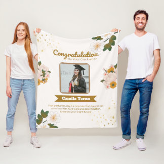 Couverture Polaire personalized graduation fleece blanket