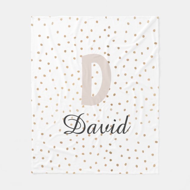Couverture Polaire Personalized Letter Custom Name Monogram (Devant)