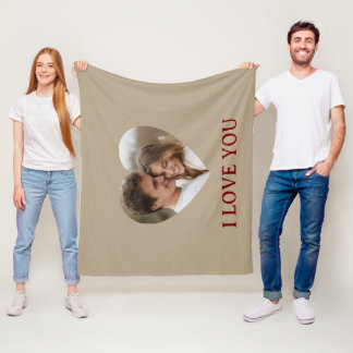 Couverture Polaire Personalized Photo Valentine's Day Fleece Blanket