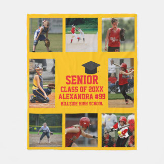 Couverture Polaire Personalized Softball Senior Night Graduation Grad