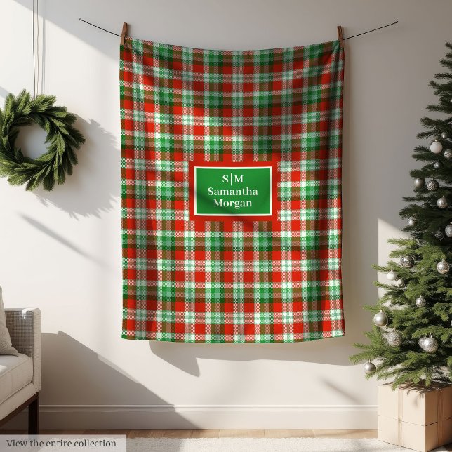 Couverture Polaire Personalized Tartan Blanket Elegant Holiday Gift (Personalized Tartan Blanket Elegant Holiday Gift)