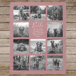 Couverture Polaire Personnalisé 11 Photo Collage Dusty Rose