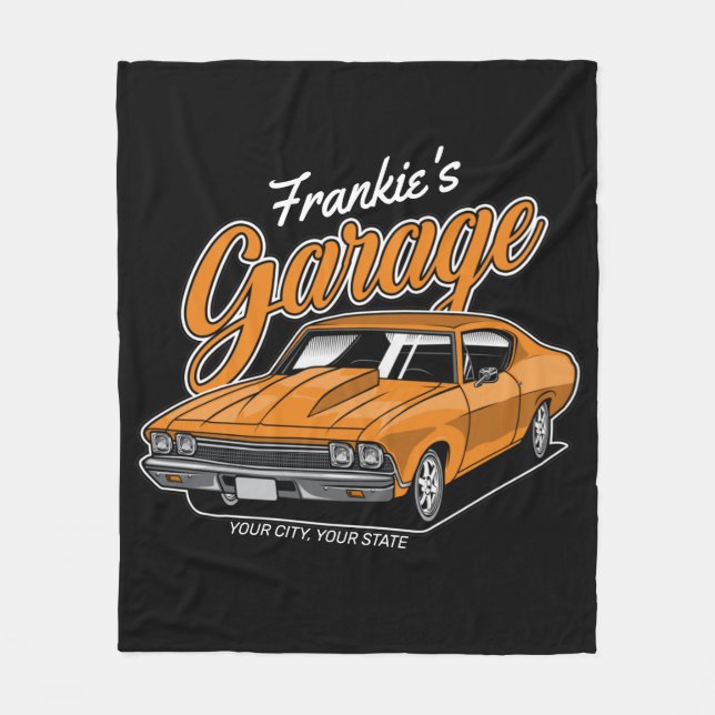 Couverture Polaire Personnalisé 1968 396 Classic Muscle Garage de voi (Devant)