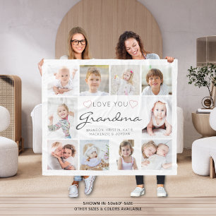 Couverture Polaire Personnalisé Amour manuscrit Vous Grand-mère 10 Ph