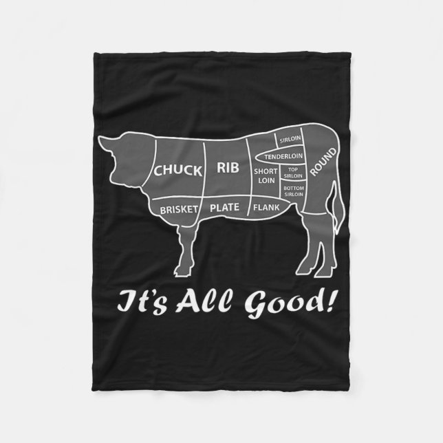 Couverture Polaire Personnalisé Graphisme Bbq Boeuf Brisket Steak Rib (Devant)