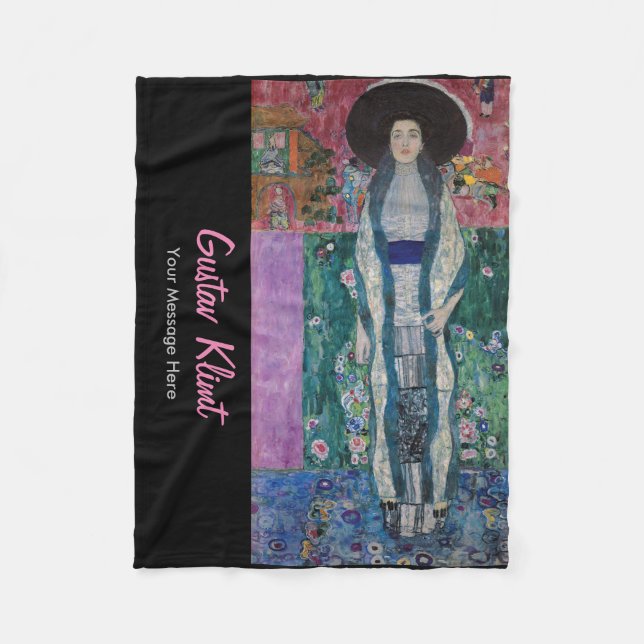 Couverture Polaire Personnalisé Gustav Klimt Portrait Adele Bloch Bau (Devant)