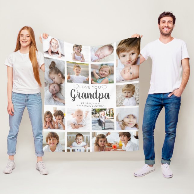 Couverture Polaire Personnalisé L'Amour Écrit À La Main You Grand-Pèr (En situation)