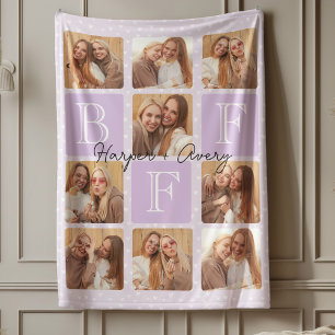 Couverture Polaire Personnalisé Meilleur Amis Forever 9 Collage photo