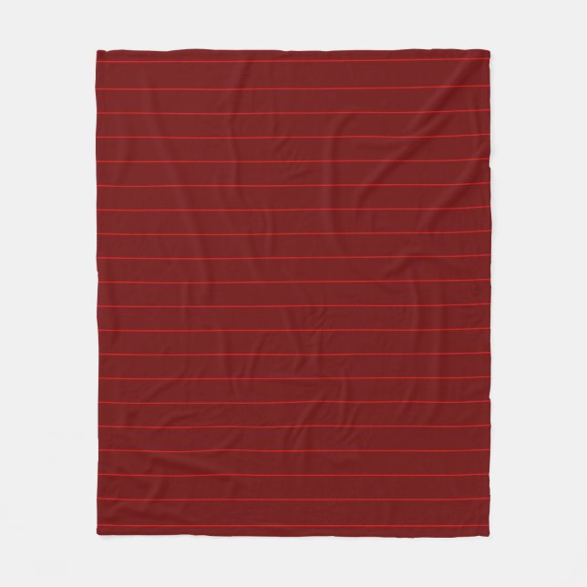 Couverture Polaire Personnalisé Moderne Design Modèle Grilles Rouge f (Devant)