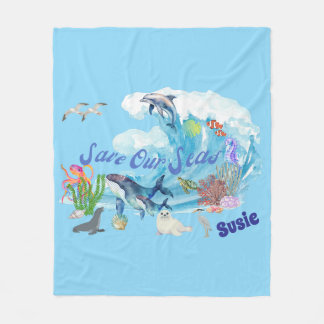 Couverture Polaire Personnalisé Save our Seas
