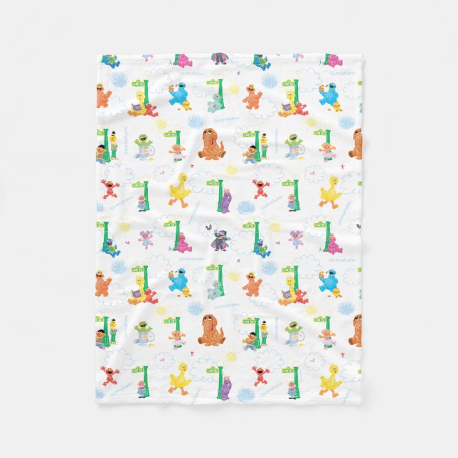 Couverture Polaire Personnalisé Sunny Day Sesame Street Motif (Devant)