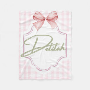 Couverture Polaire Personnalisée Delilah Baby Girl Nursery En vichy