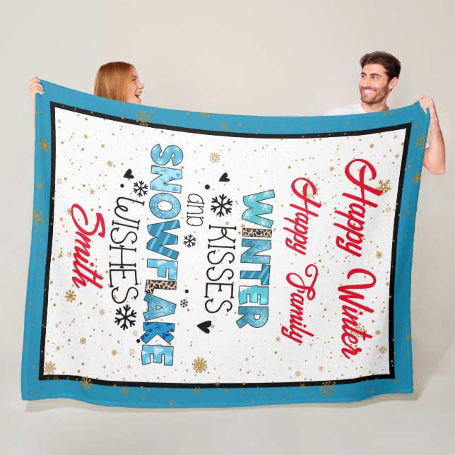 Couverture Polaire Personnaliser des baisers d'hiver (En situation)