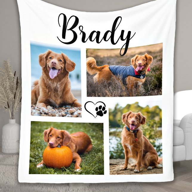 Couverture Polaire Personnaliser moderne Amoureux des chiens pour ani (Créateur téléchargé)
