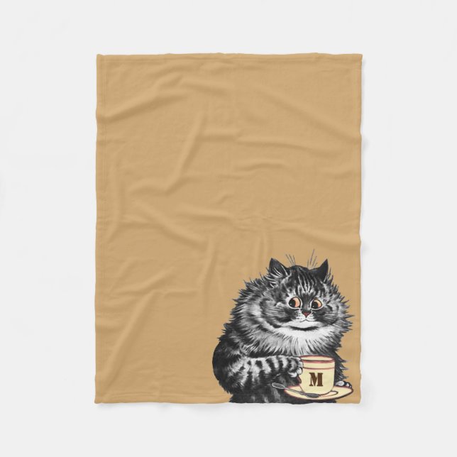 Couverture Polaire Personnaliser Mug Initial, Louis Wain (Devant)