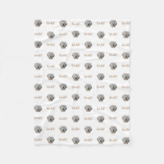 Couverture Polaire Personnalisez-le ! Photo et nom de votre animal bl