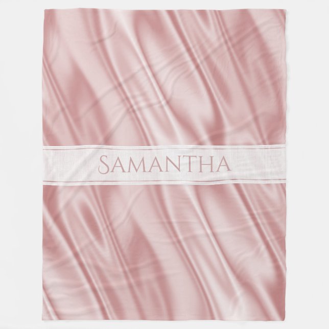 Couverture Polaire Personnalisez : Tissu Girly de satin de Faux de (Devant)