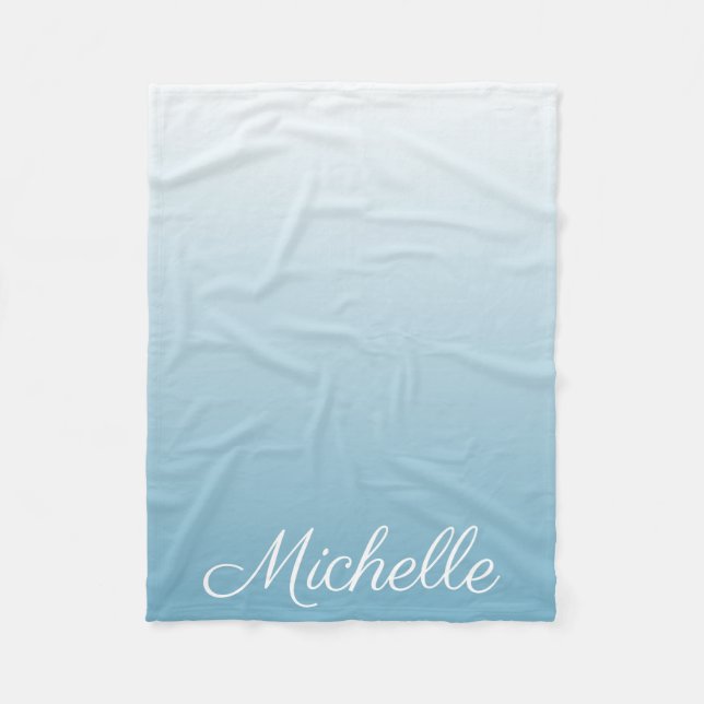 Couverture Polaire Personnel gradient ombre angel blue (Devant)