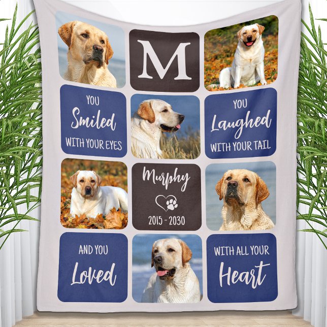 Couverture Polaire Pet Loss Chien Memorial Personnalisé Design modern (Créateur téléchargé)