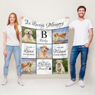 Couverture Polaire Pet Memorial Animaux de compagnie Perdre Keepsaké 