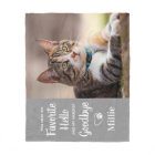 Pet Memorial Favori Hello Custom Cat Photo