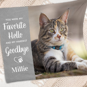 Couverture Polaire Pet Memorial Favori Hello Custom Cat Photo