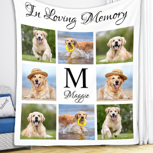 Couverture Polaire Pet Memorial In Love Memory Photo Collage
