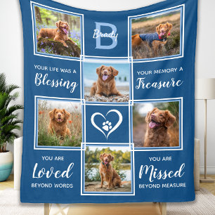 Couverture Polaire Pet Memorial In Love Memory Photo Collage
