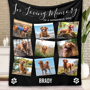 Couverture Polaire Pet Memorial In Love Memory Photo Collage