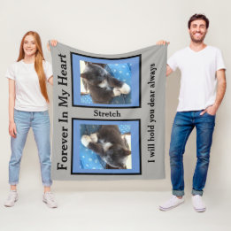 Couverture Polaire Pet Memorial Photo Fleece Blanche