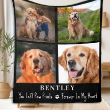 Pet Perte Cadeau Chien Memorial Custom 4 Photo Col