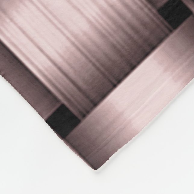 Couverture Polaire Pétale Pink Ribbon Blanche (Coin)