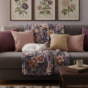 Couverture Polaire Pétales de fleurs violettes d'antiquité
